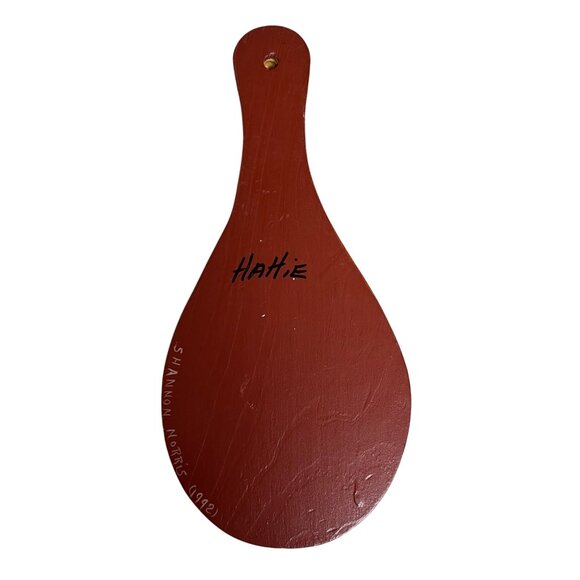 Vintage Hand-Painted Santa Claus Wooden Paddle Art Wall Decor - Picture 5 of 7